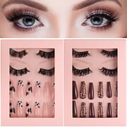 Faux Mink Lashes And Nails Set-1