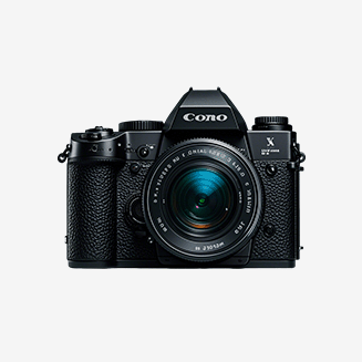 Black DSLR camera