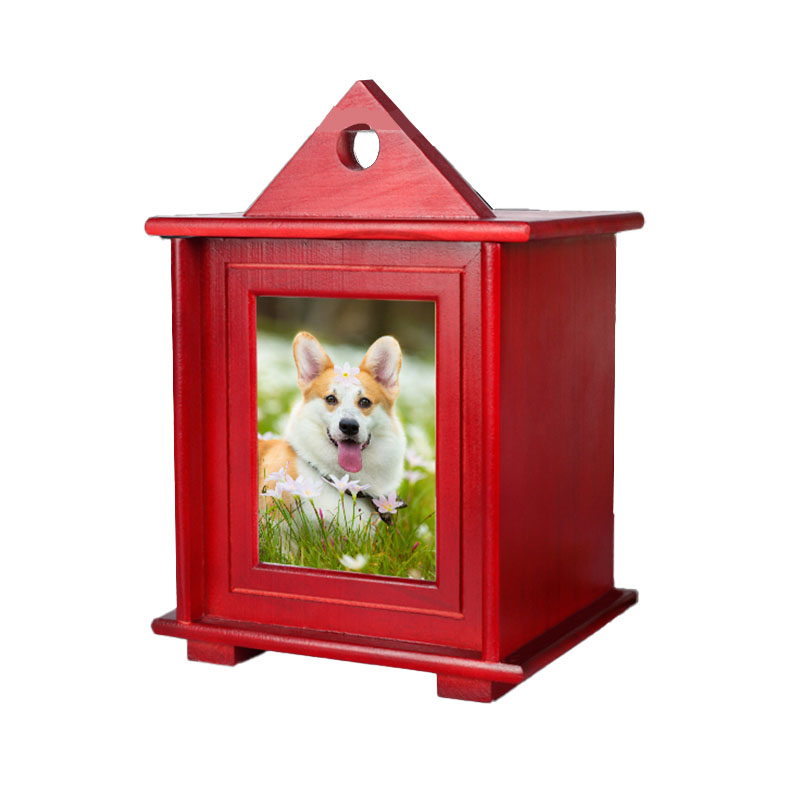 Wholesale custom red pet urns, pet funeral cremation box