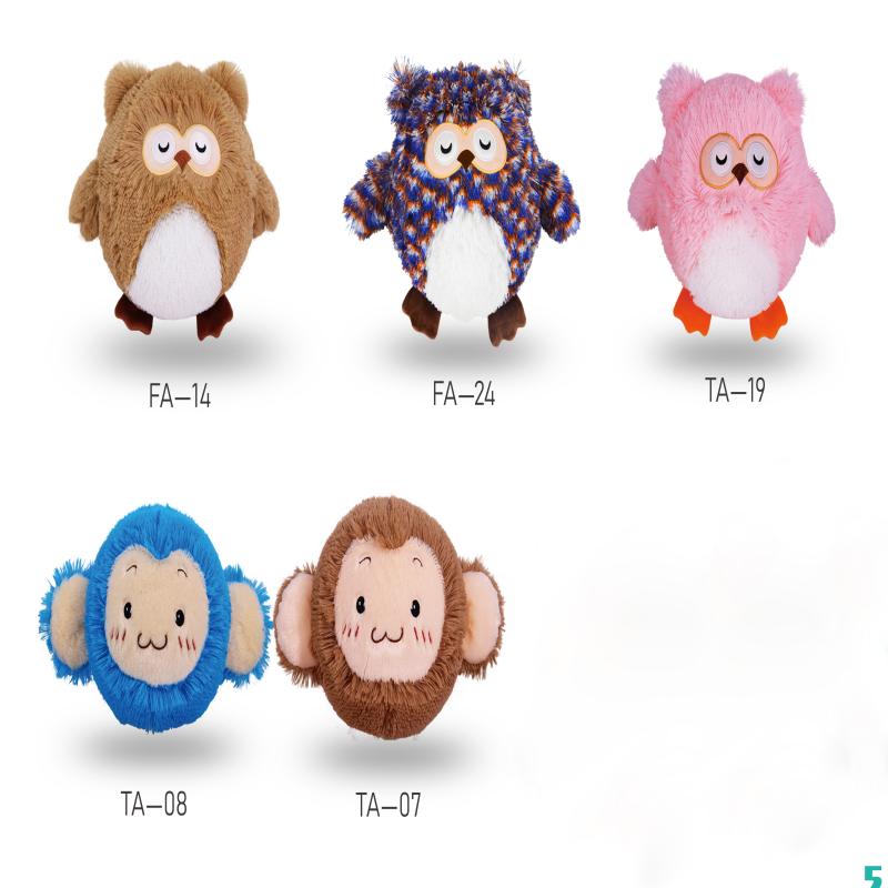 New Cute Interactive Plush Monkey and Owl Combination Inflatable Toy 23cm