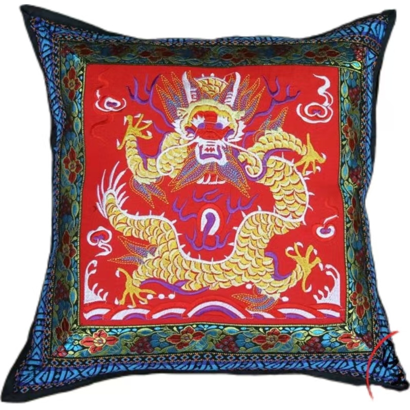 Yunnan ethnic embroidery pillowcase, cushion, sofa cushion, cushion, office lumbar pillow, bedside cushion, pillow