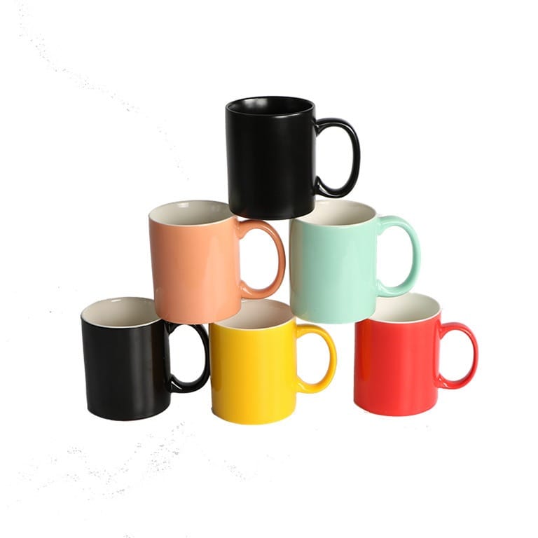 Ceramic DIY mug can be set logo, high quality ceramic advertising gift water cup can be fixed pattern, printed picture text