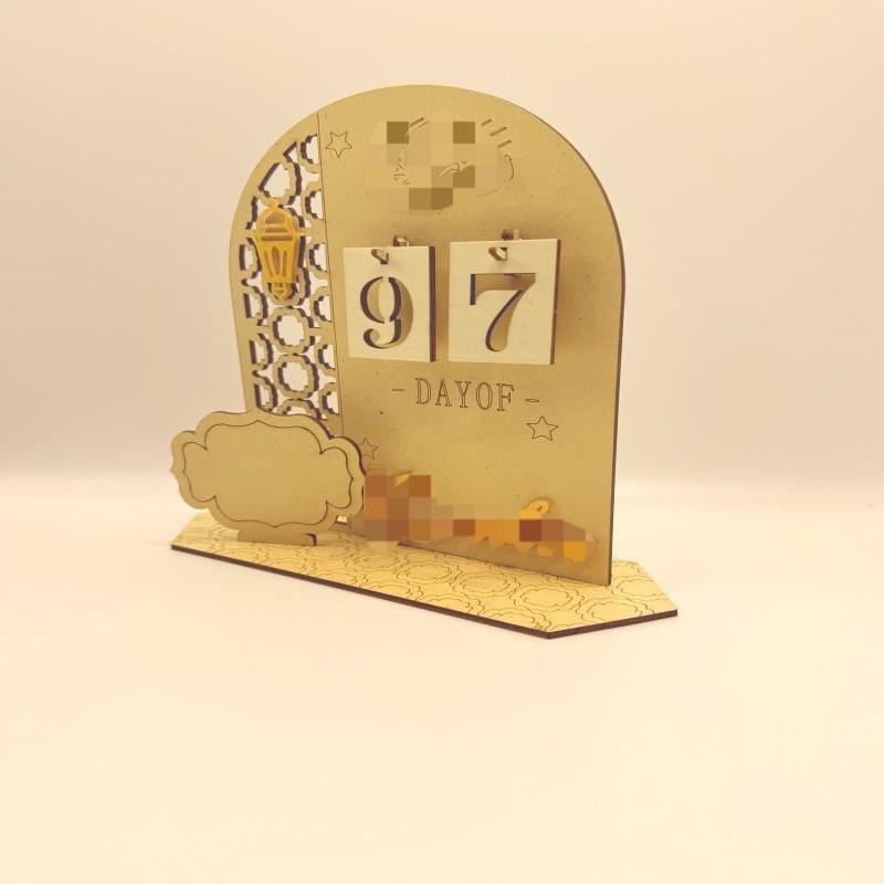 Cross border spot wood ornaments DIY wooden ornaments calendar countdown stars moon home decoration