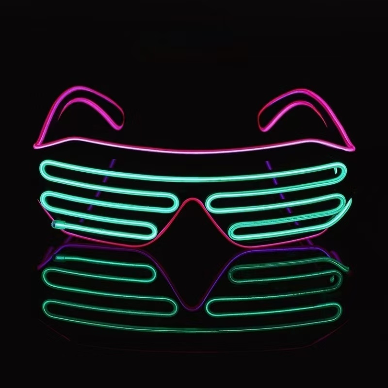 LED Wireless Glasses, Blinds, Luminous Glasses, Fluorescent Dance Props, Prom, Party, Nightclub, Luminous Glasses