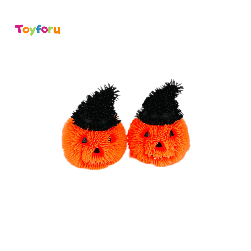Creative LED Flashing Cute Pumpkin Snow Man Ghost Santa Toy Puffer Vent Ball Squeeze Anxiety Relieve Kids Toy Children Gifts