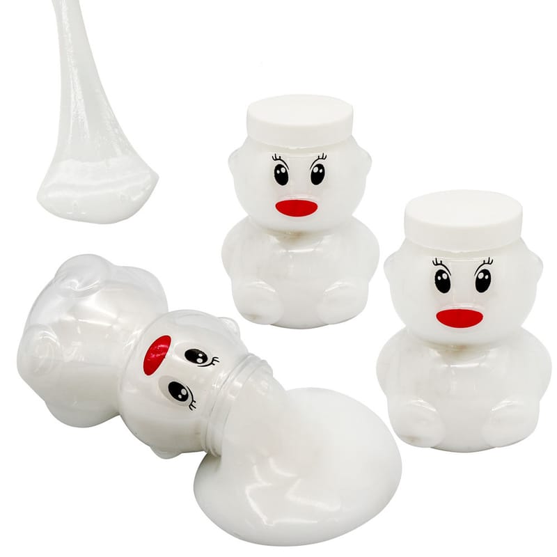 Snowman-shaped slime, milky white fake water sand gel, children's prank toy