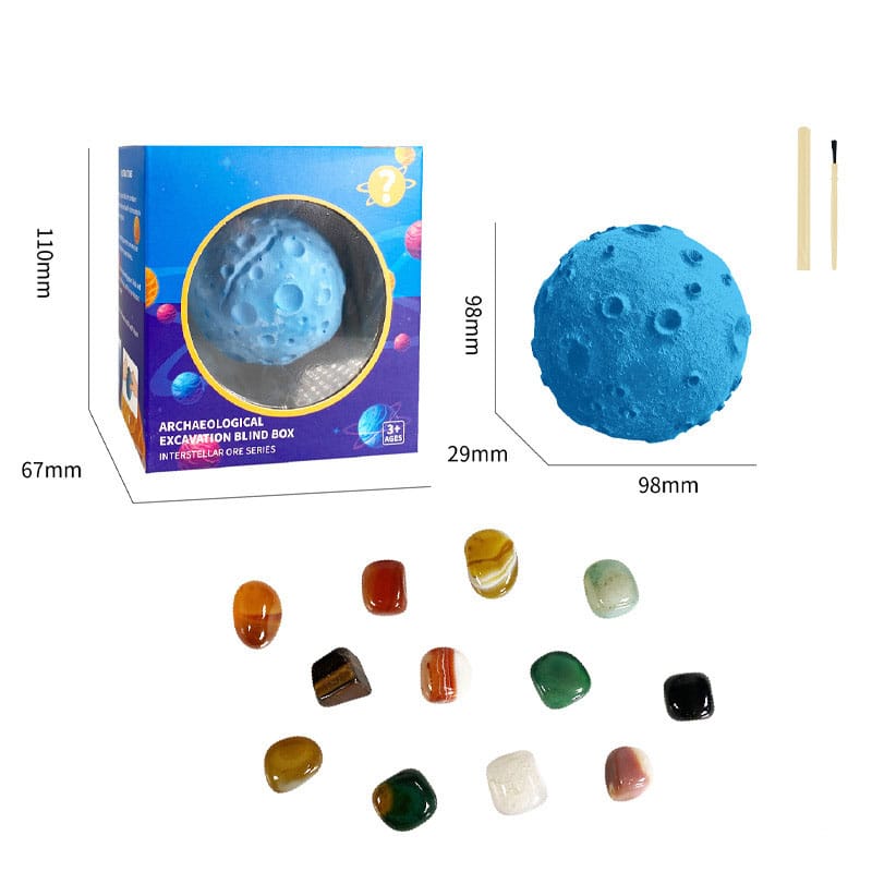 Treasure Hunt for Kids: Handmade Gemstone Archaeological Excavation and Fossil Digging Kit