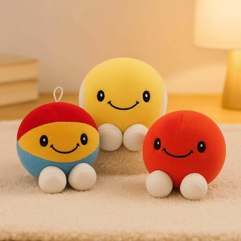 Cross-border new cute plush ball Plush ball with clips Plush Ball Gift & Christmas Kids Gift 