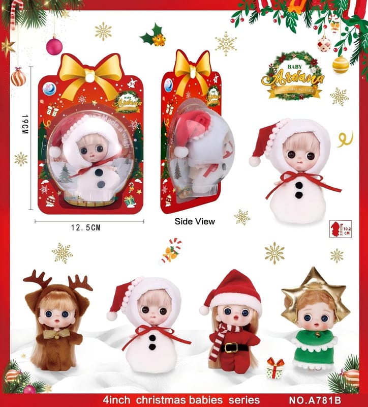 4-inch Christmas doll figurine