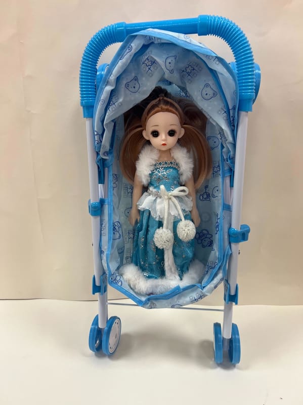 Christmas Cart Doll (Blue)