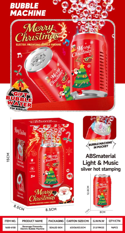 Sealed box electric lighting music Christmas fireworks bubble machine