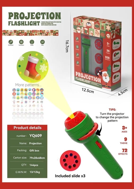 Projection flashlight (Christmas Halloween edition)