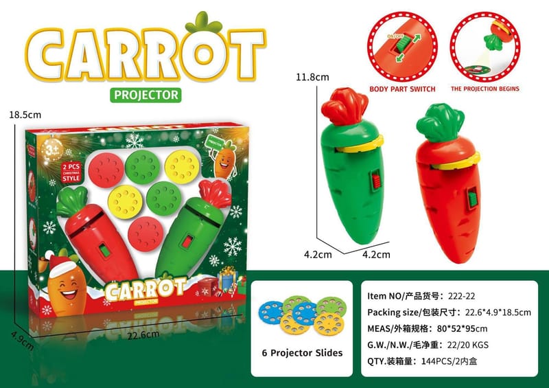 Christmas Radish Projection Flashlight