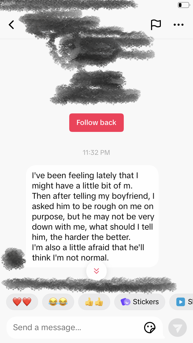 Fans send Daluse private messages asking how to turn their boyfriends into S? Fans send Daluse private messages asking how to turn their boyfriends into S?