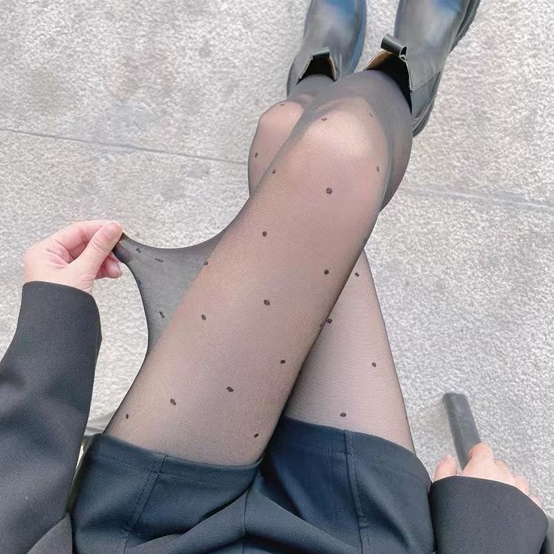 Disposable Stockings Black One-Piece Sexy Stockings Randomly Printed Hand Torn