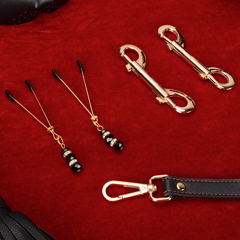 Daluse [Merida] Black Leather Red Line Twelve-piece Set