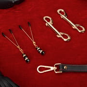 Daluse [Merida] Black Leather Red Line Twelve-piece Set
