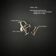 Daluse Gold Silver Heart Lock Size