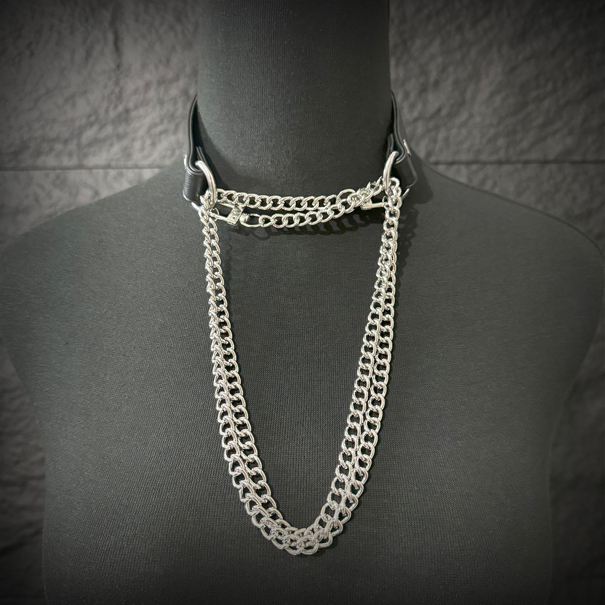Daluse [Kailani] Double Titanium Steel Chain Variety Fashion Choker