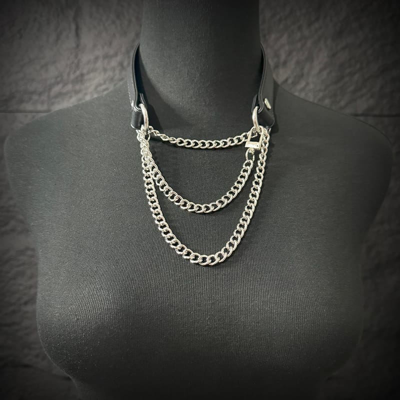 Daluse [Tiffany] Single Titanium Steel Chain Versatile Fashion Choker
