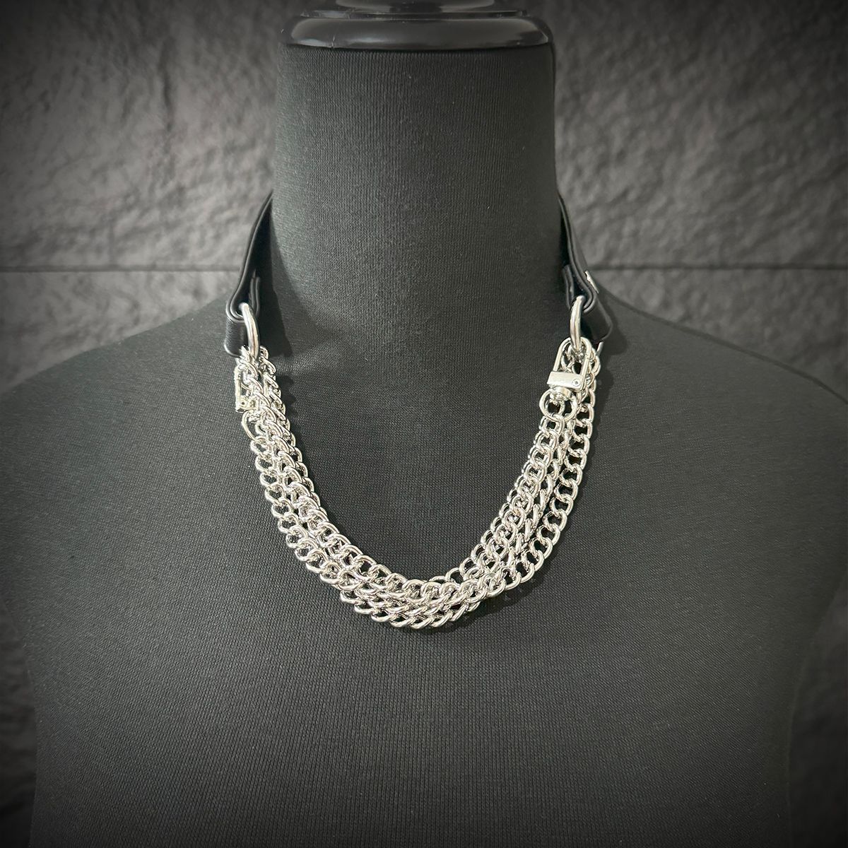 Daluse [Kailani] Double Titanium Steel Chain Variety Fashion Choker