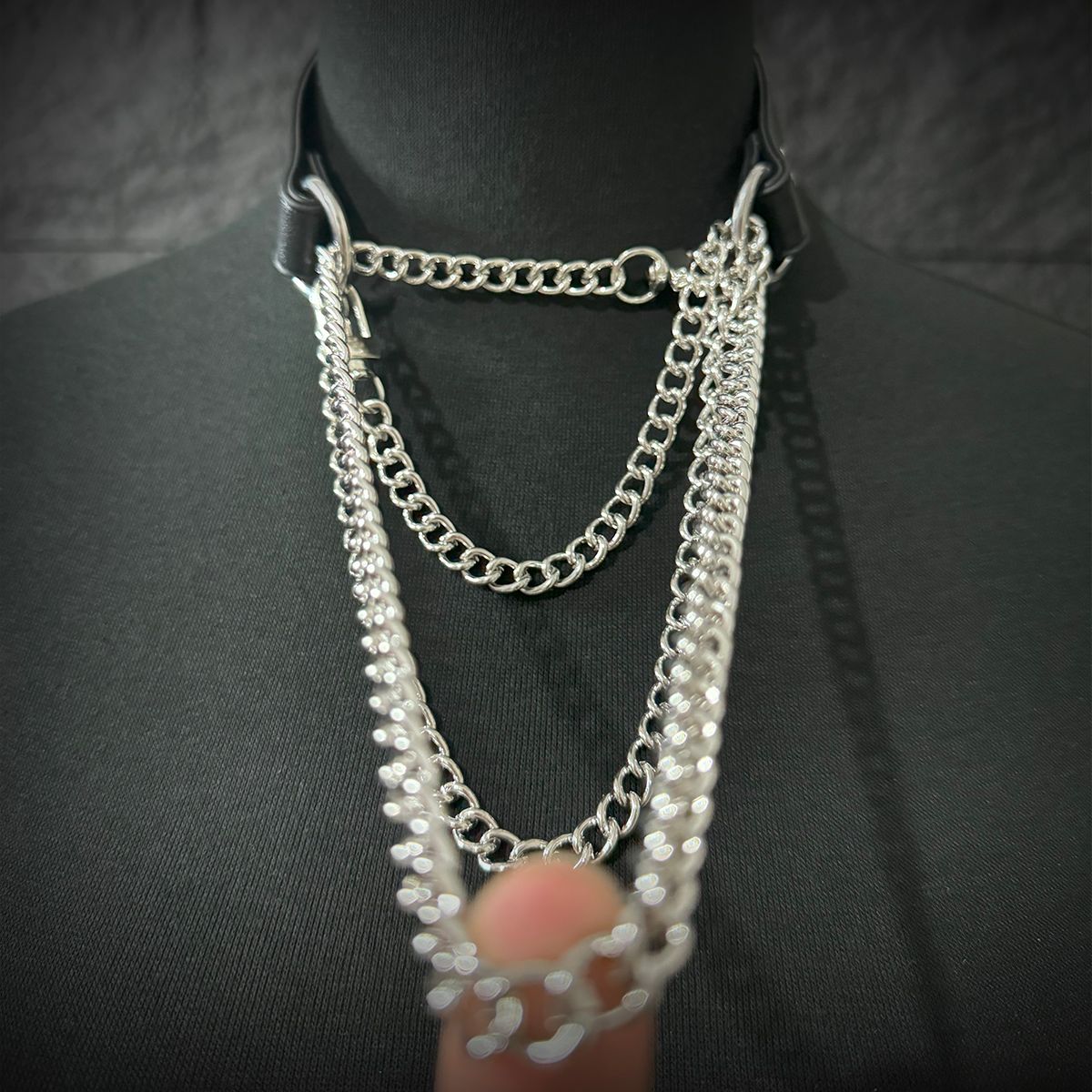 Daluse [Kailani] Double Titanium Steel Chain Variety Fashion Choker