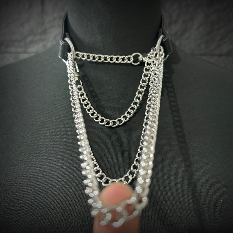 Daluse [Kailani] Double Titanium Steel Chain Variety Fashion Choker