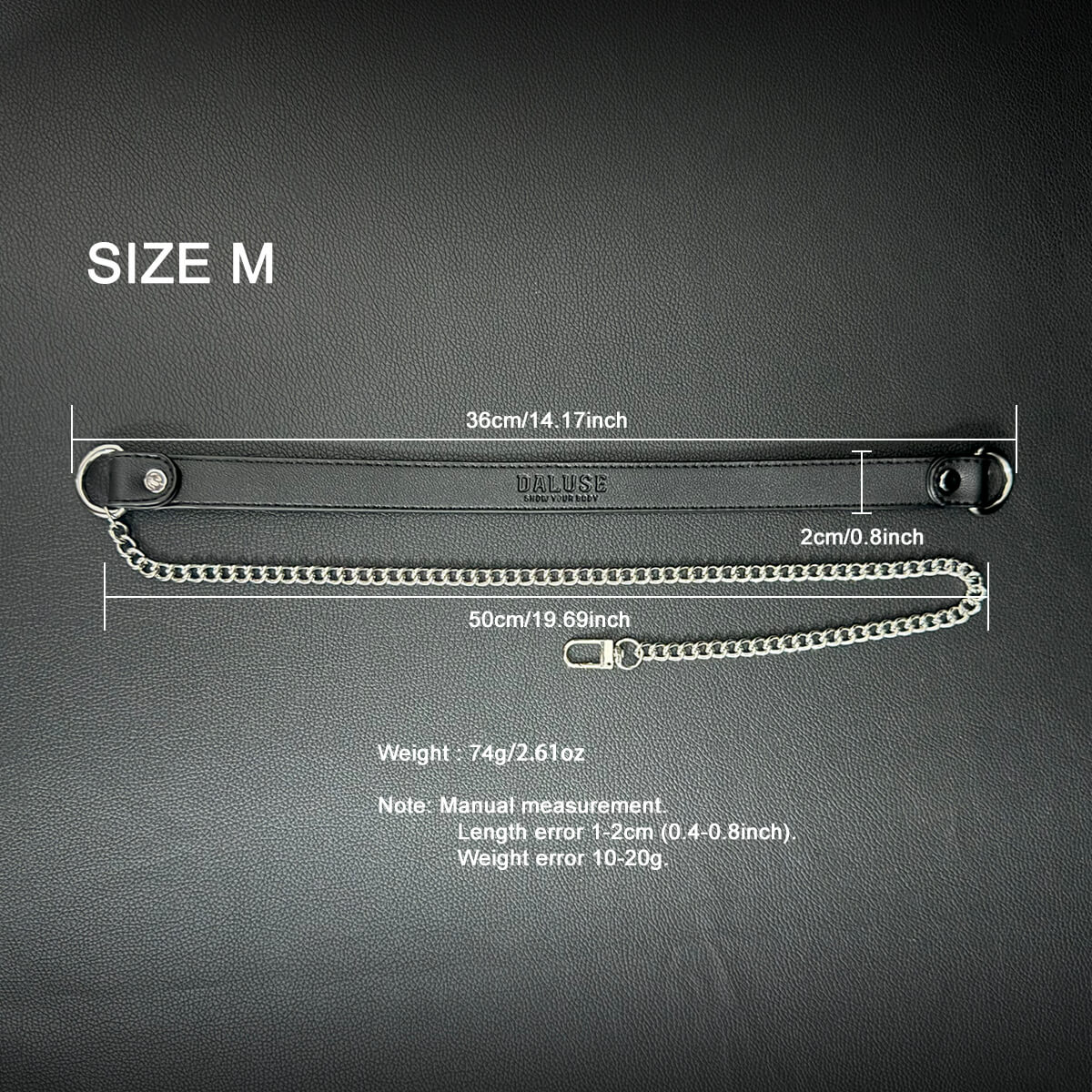 Daluse [Tiffany] Single Titanium Steel Chain Versatile Fashion Choker Size M