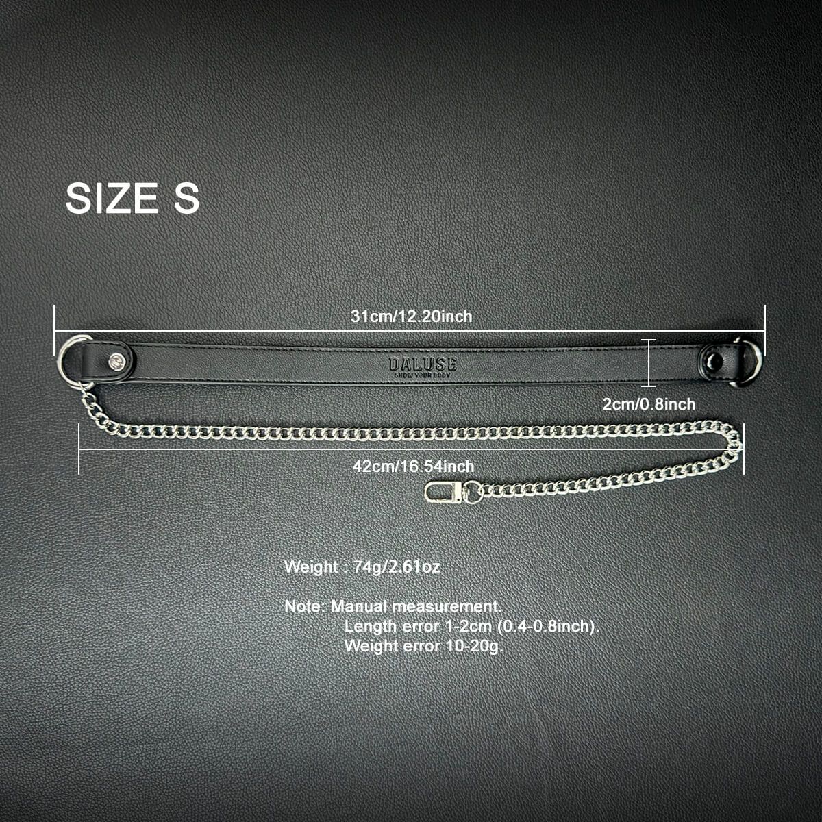 Daluse [Tiffany] Single Titanium Steel Chain Versatile Fashion Choker Size S