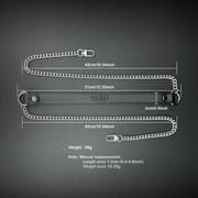 Daluse [Fay] Double Titanium Steel Chain Collar And Snake Pattern Silver Chain Adjustable Cuff Combination, TikTok Hot Products