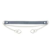 Daluse [Ina] Double Heart Shaped Buckle Titanium Steel Chain Collar