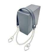 Daluse [Ina] Double Heart Shaped Buckle Titanium Steel Chain Collar