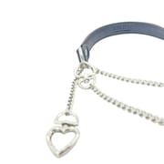 Daluse [Ina] Double Heart Shaped Buckle Titanium Steel Chain Collar