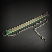 Daluse [Rainbow] Colorful Leather Collar Single Titanium Steel Chain Versatile Fashion Choker