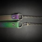 Daluse [Rainbow] Colorful Leather Collar Single Titanium Steel Chain Versatile Fashion Choker