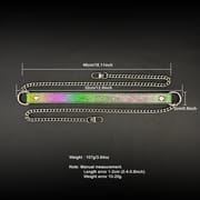 Daluse [Iris] Colorful Leather Collar Double Titanium Steel Chain Versatile Fashion Choker
