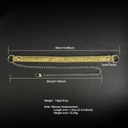 Daluse [Shatter] Crushed Black Gold Leather Collar Single Titanium Steel Chain Versatile Fashion Choker