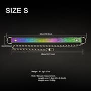 Daluse [Rainbow] Colorful Leather Collar Single Titanium Steel Chain Versatile Fashion Choker