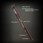 Daluse [Amorette] Gold Heart Ring Red Black Snake Pattern Double Leather Choker Size