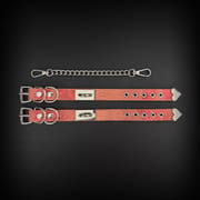 Daluse [Mavis] Gold Speckled Purple Orange Snake Leather Adjustable Chain Choker And Snake Pattern Cuff Combination