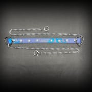 Daluse [Maisie] Blue Snakeskin Pearl Heart-Shaped Buckle Choker, Titanium Steel Chain Double Chain Adjustment Necklace
