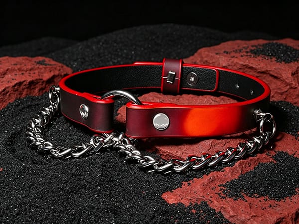 Handmade Heat-Reactive Color-Changing Shift Leather Choker