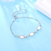 S925 silver bracelet light luxury design mother of pearl zircon 2023 new silver jewelry gift suitable for daily use