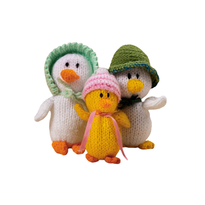 Three cloth ducks
