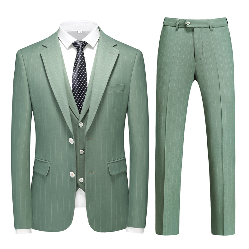 (Jackets+Vest+Pant) Classics Plaid Suits Tuxedo Groom For Men Wedding Costume 3 Pieces Set Men's Formal Casual Suit Prom Wear