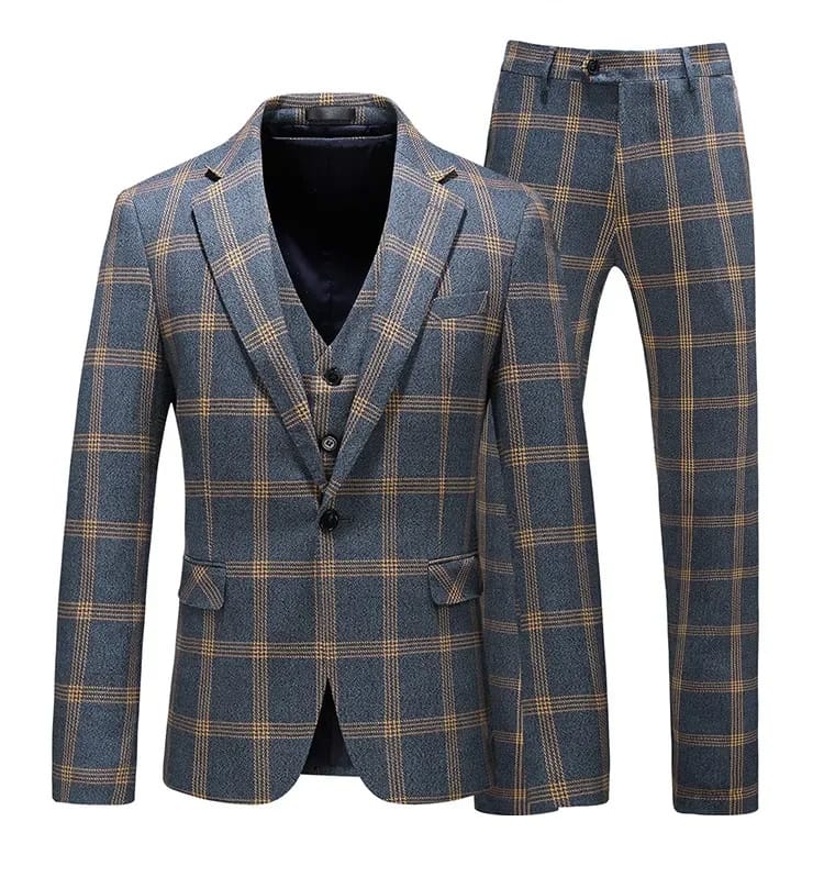 Simple and Stylish Three-Piece Suit, Formal Wedding Attire