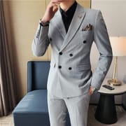 Top Grade Foreign Trade New Men's Fashion Business Two-piece Suit Suit Korean Slim Men's Suit