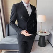 Top Grade Foreign Trade New Men's Fashion Business Two-piece Suit Suit Korean Slim Men's Suit