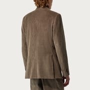 Classic men's casual suit with flat collar single breasted corduroy British style men's suits