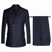 Hot Selling Professional Business Wedding Suit High Quality New Design Black Men's Suit Double Breasted Men Formal Suit For Men